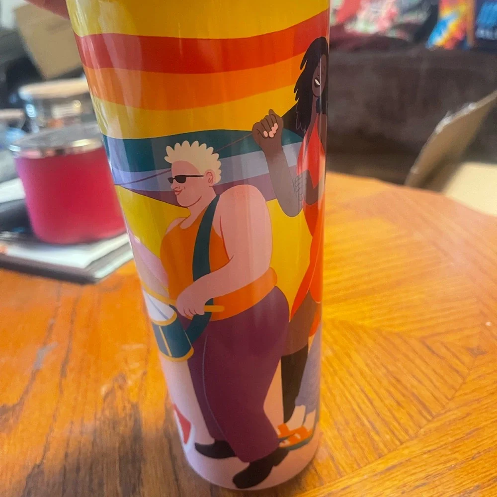 Starbucks Sofie Birkin 2024 Yellow Summer Graphic SS Cold Cup Tumbler